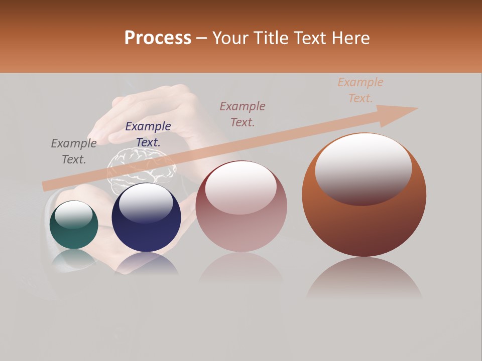 A Man In A Suit Holding A Brain Model PowerPoint Template