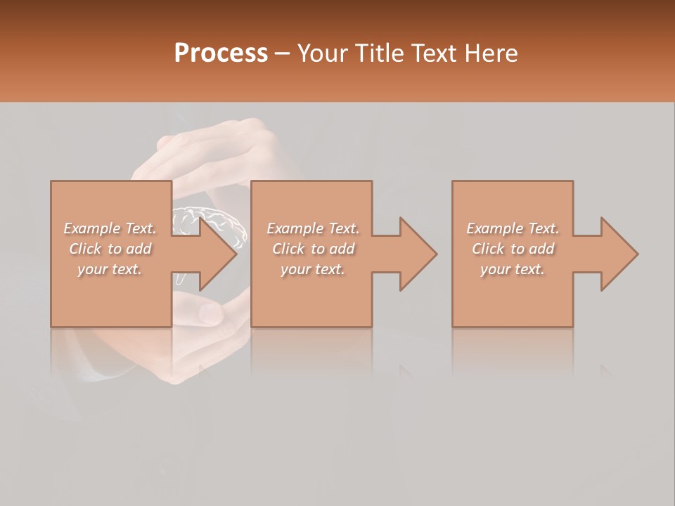 A Man In A Suit Holding A Brain Model PowerPoint Template