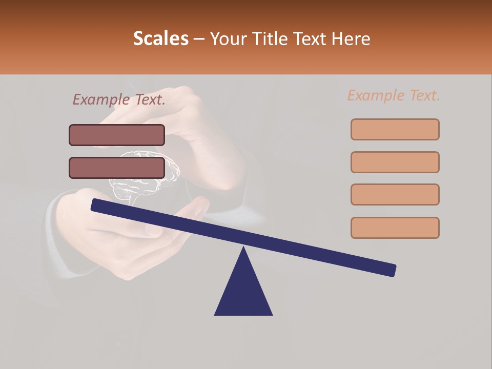 A Man In A Suit Holding A Brain Model PowerPoint Template