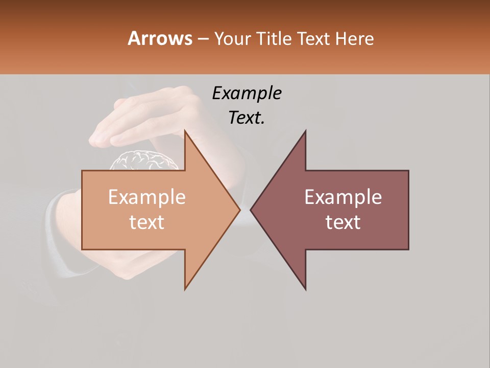 A Man In A Suit Holding A Brain Model PowerPoint Template