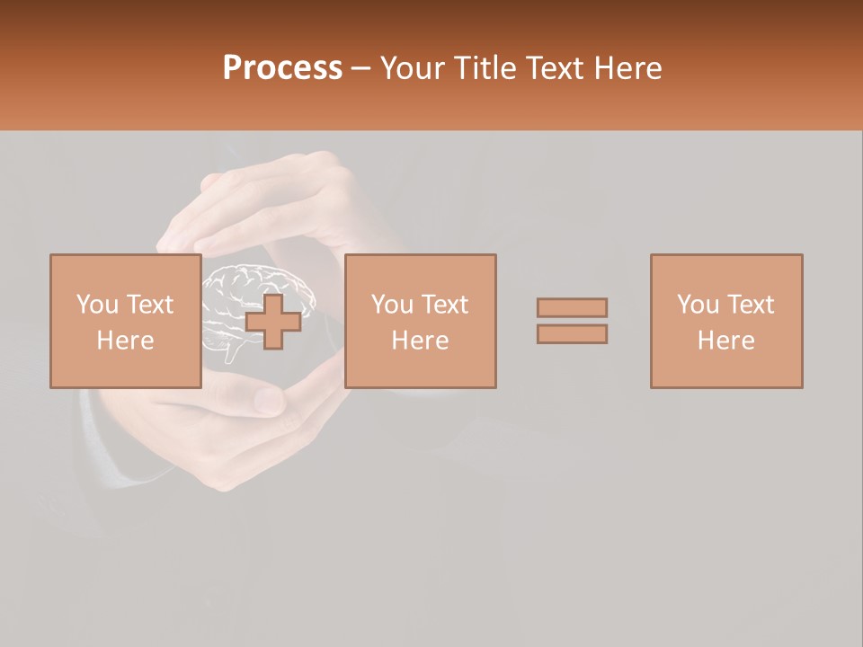 A Man In A Suit Holding A Brain Model PowerPoint Template