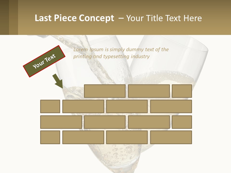 A Bottle Of Champagne Being Poured Into Two Glasses PowerPoint Template
