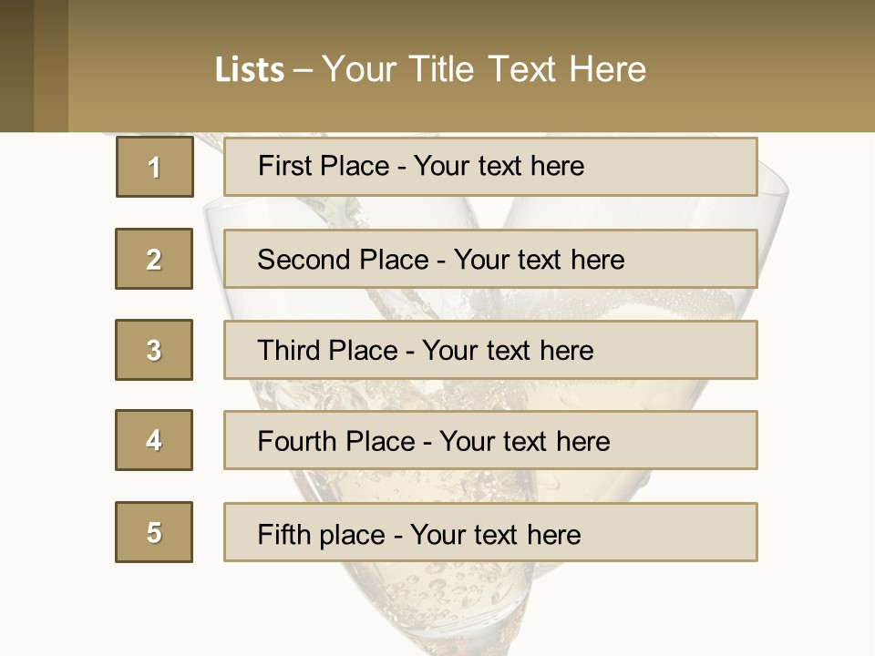 A Bottle Of Champagne Being Poured Into Two Glasses PowerPoint Template