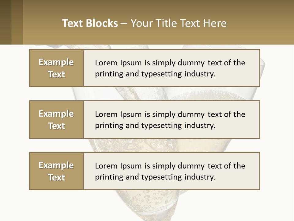 A Bottle Of Champagne Being Poured Into Two Glasses PowerPoint Template