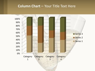 A Bottle Of Champagne Being Poured Into Two Glasses PowerPoint Template