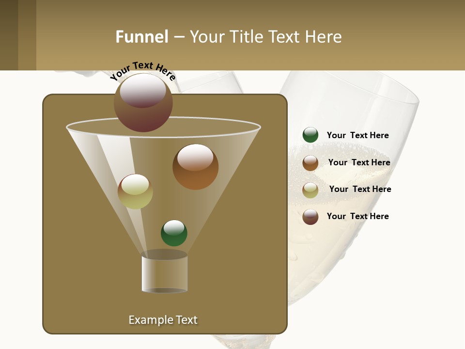 A Bottle Of Champagne Being Poured Into Two Glasses PowerPoint Template