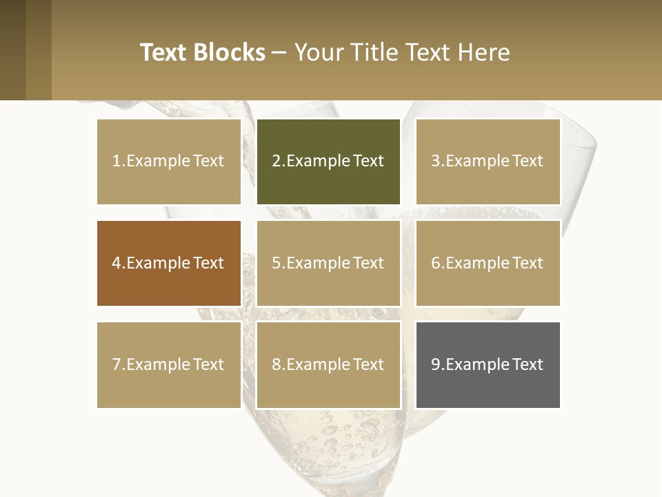 A Bottle Of Champagne Being Poured Into Two Glasses PowerPoint Template