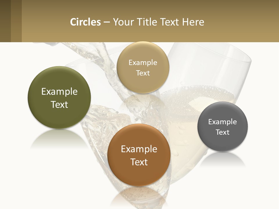 A Bottle Of Champagne Being Poured Into Two Glasses PowerPoint Template