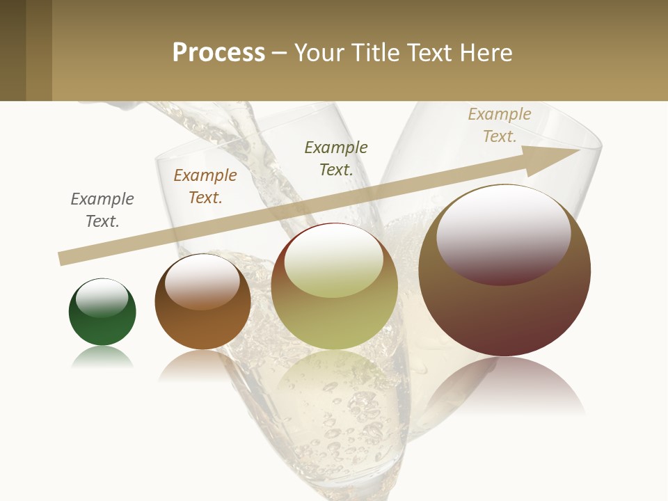 A Bottle Of Champagne Being Poured Into Two Glasses PowerPoint Template