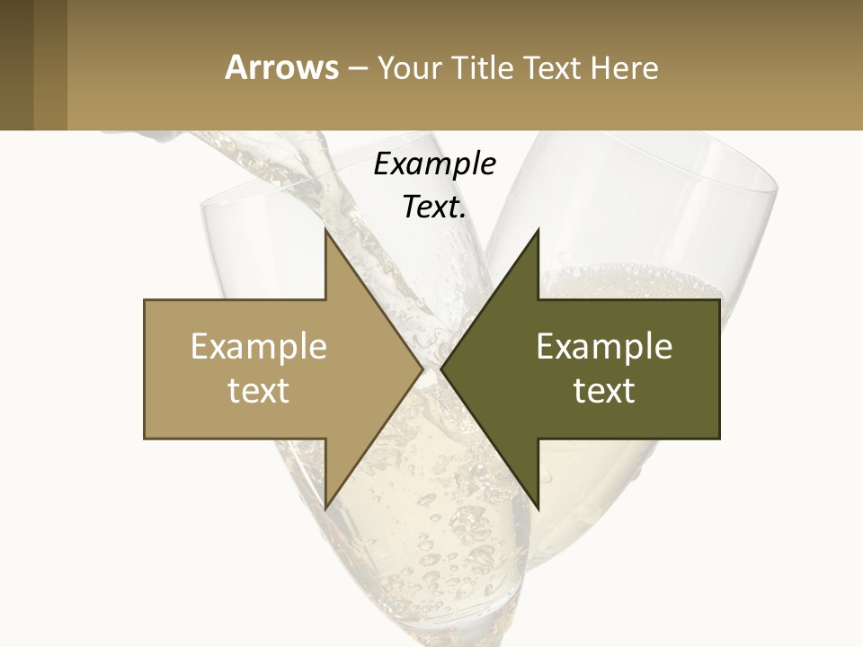 A Bottle Of Champagne Being Poured Into Two Glasses PowerPoint Template