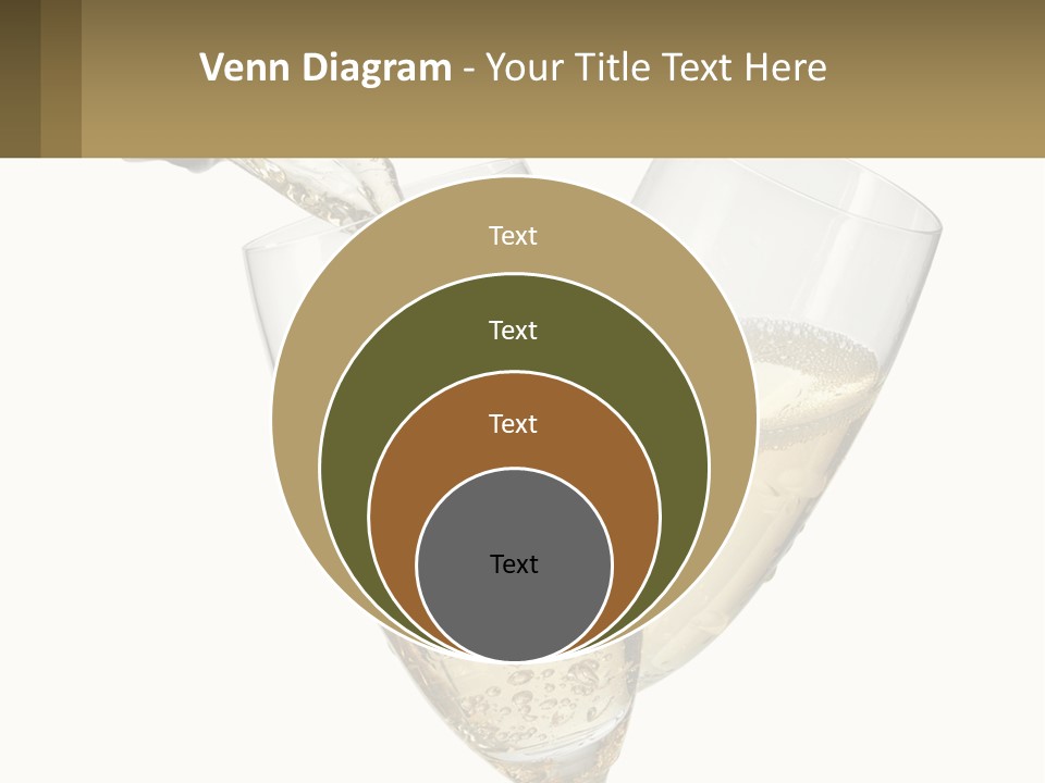 A Bottle Of Champagne Being Poured Into Two Glasses PowerPoint Template