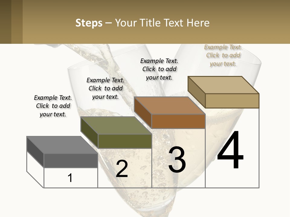 A Bottle Of Champagne Being Poured Into Two Glasses PowerPoint Template
