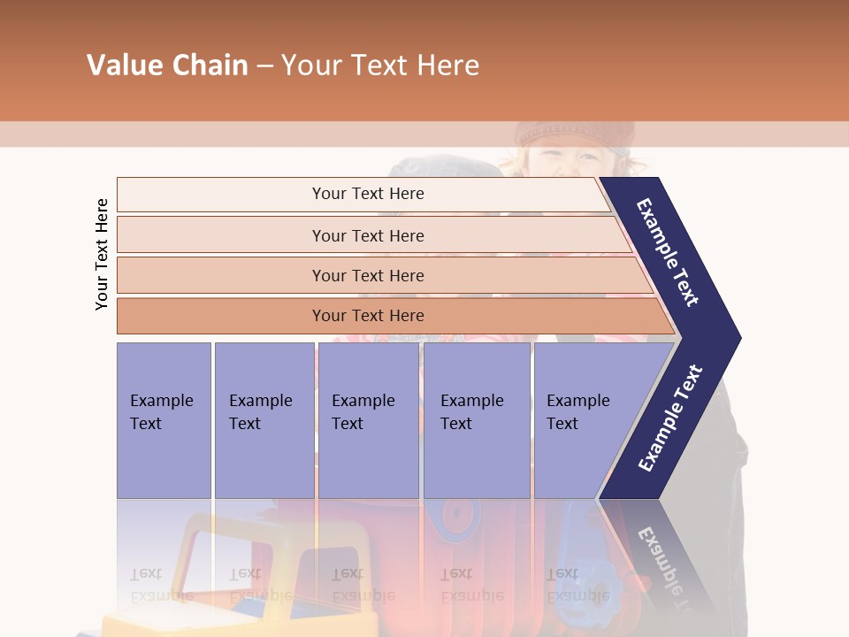Two Children Are Playing With A Toy Truck PowerPoint Template