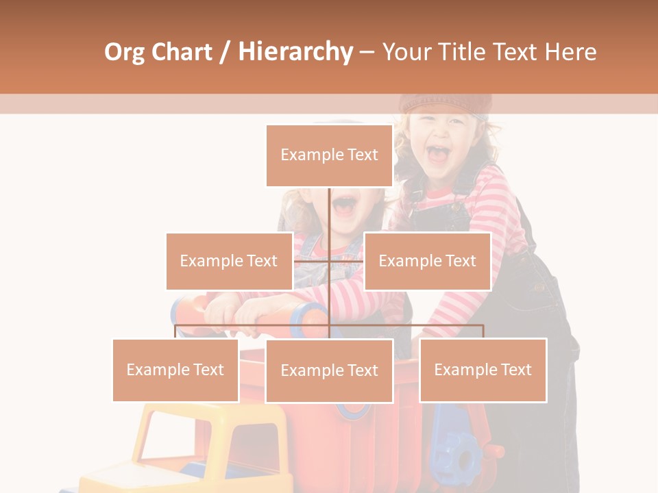 Two Children Are Playing With A Toy Truck PowerPoint Template