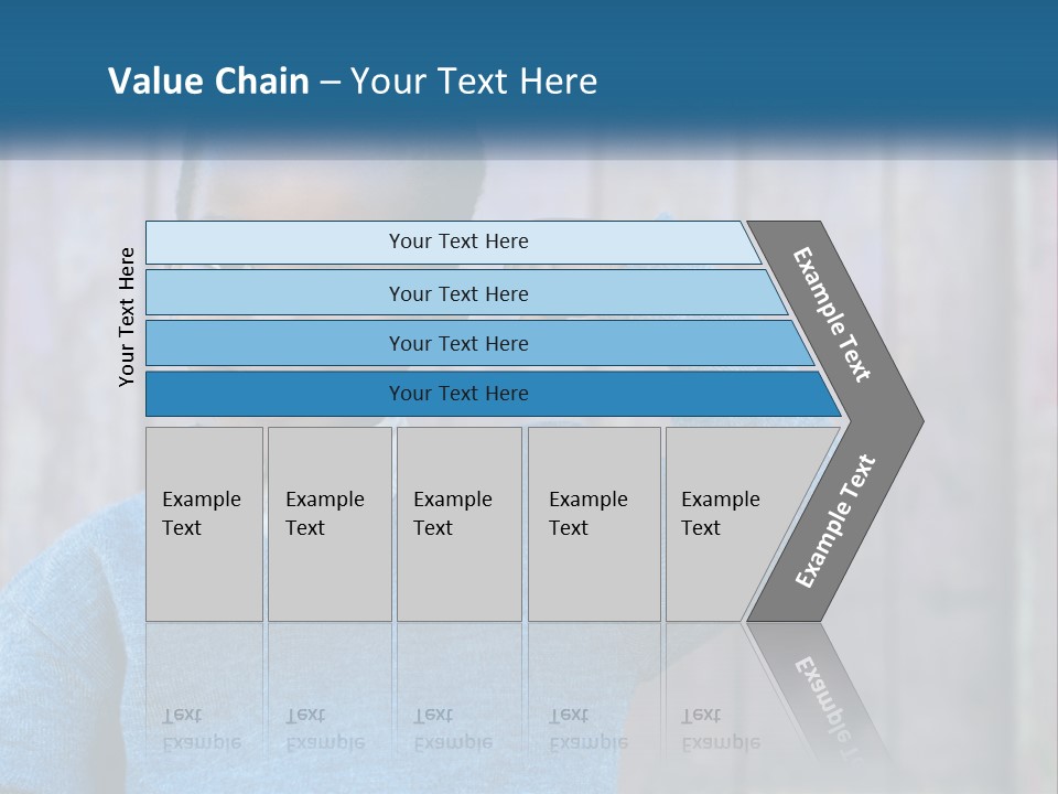 A Young Boy Flexing His Muscles In Front Of A Wooden Fence PowerPoint Template