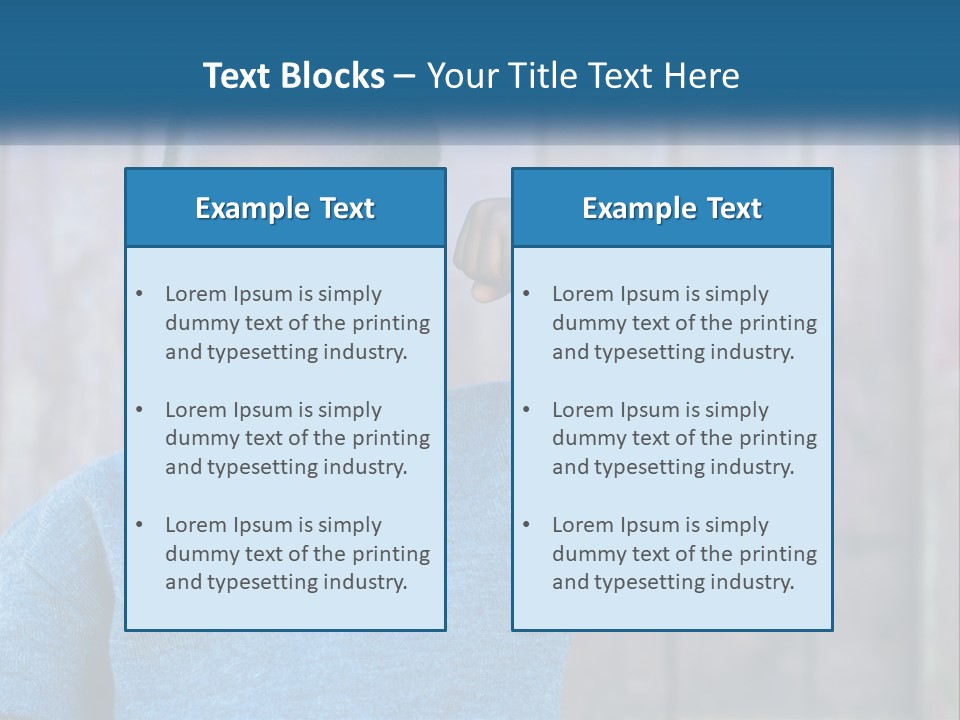 A Young Boy Flexing His Muscles In Front Of A Wooden Fence PowerPoint Template