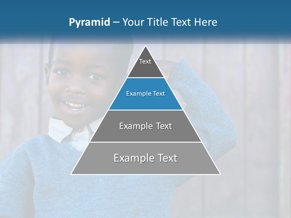 A Young Boy Flexing His Muscles In Front Of A Wooden Fence PowerPoint Template