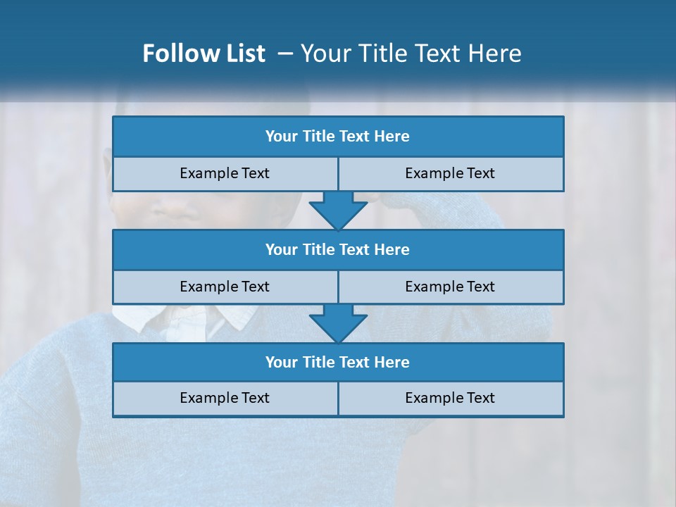A Young Boy Flexing His Muscles In Front Of A Wooden Fence PowerPoint Template