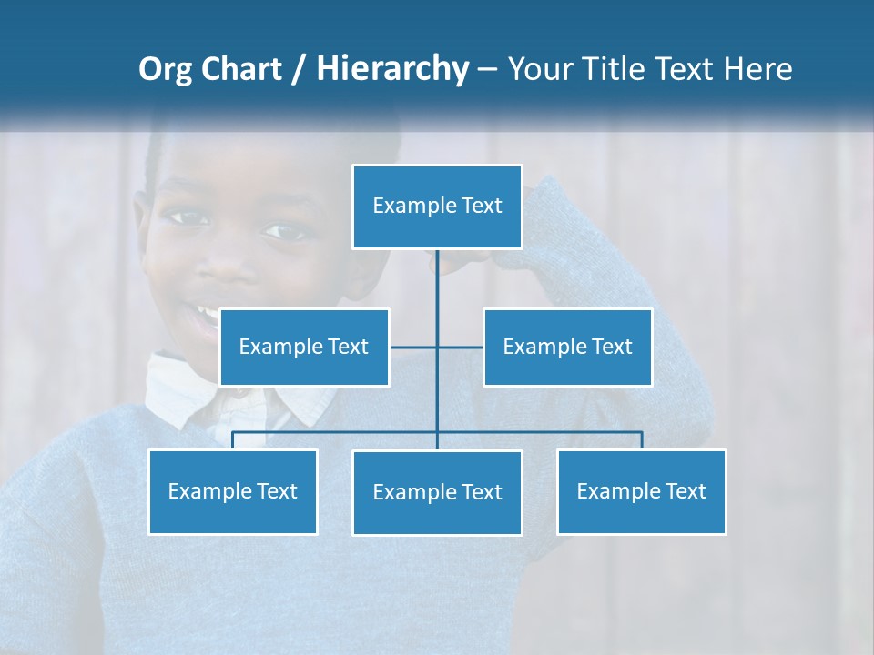 A Young Boy Flexing His Muscles In Front Of A Wooden Fence PowerPoint Template