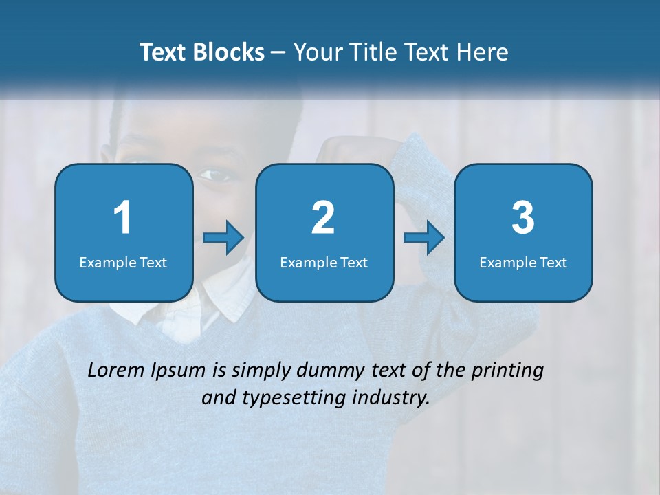 A Young Boy Flexing His Muscles In Front Of A Wooden Fence PowerPoint Template