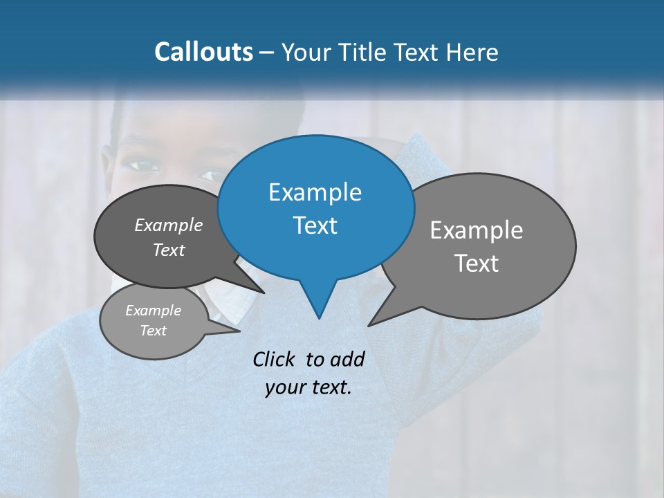 A Young Boy Flexing His Muscles In Front Of A Wooden Fence PowerPoint Template