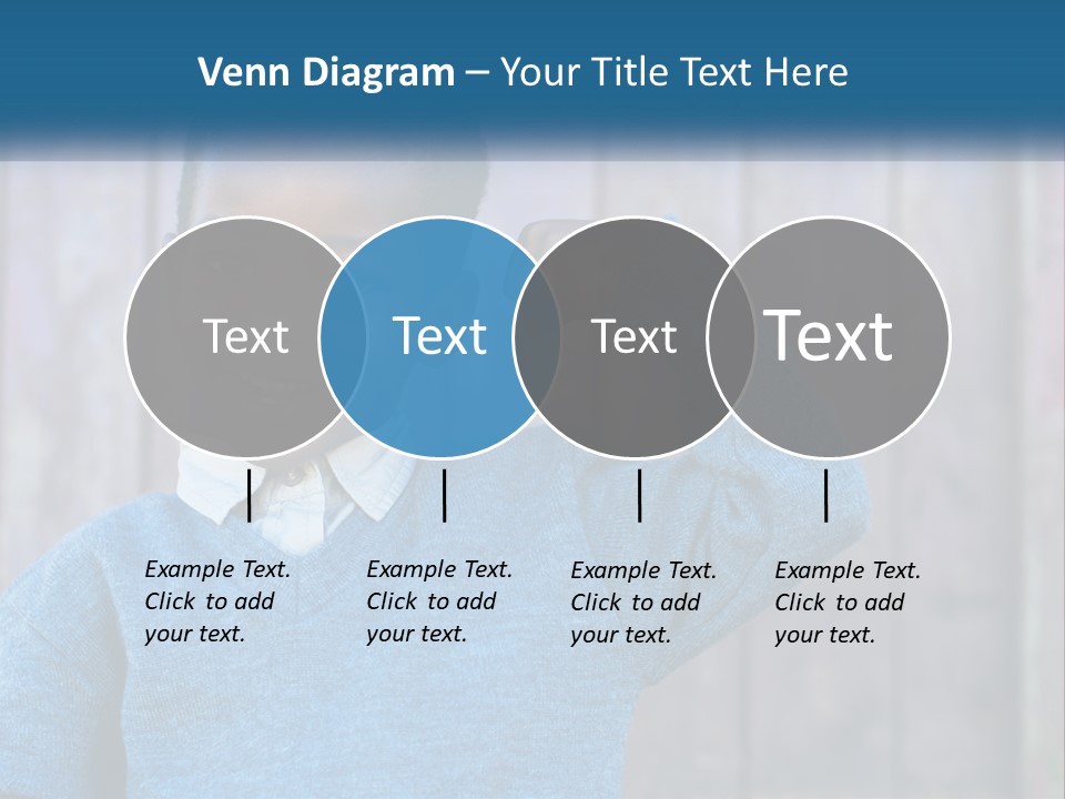 A Young Boy Flexing His Muscles In Front Of A Wooden Fence PowerPoint Template