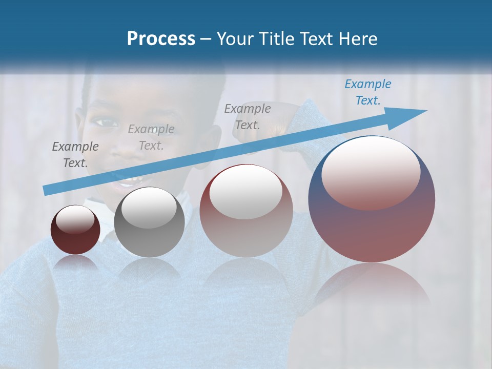 A Young Boy Flexing His Muscles In Front Of A Wooden Fence PowerPoint Template