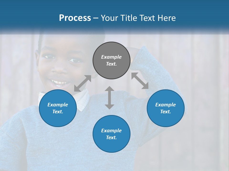 A Young Boy Flexing His Muscles In Front Of A Wooden Fence PowerPoint Template