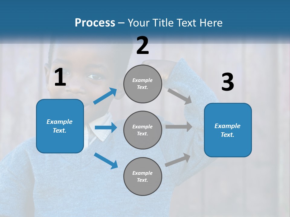 A Young Boy Flexing His Muscles In Front Of A Wooden Fence PowerPoint Template