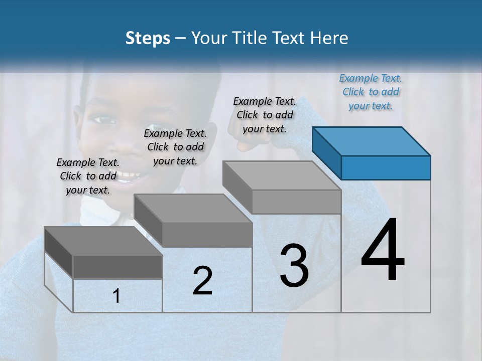 A Young Boy Flexing His Muscles In Front Of A Wooden Fence PowerPoint Template
