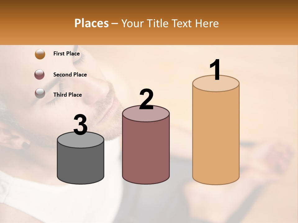 A Man Sitting On The Floor With His Eyes Closed PowerPoint Template