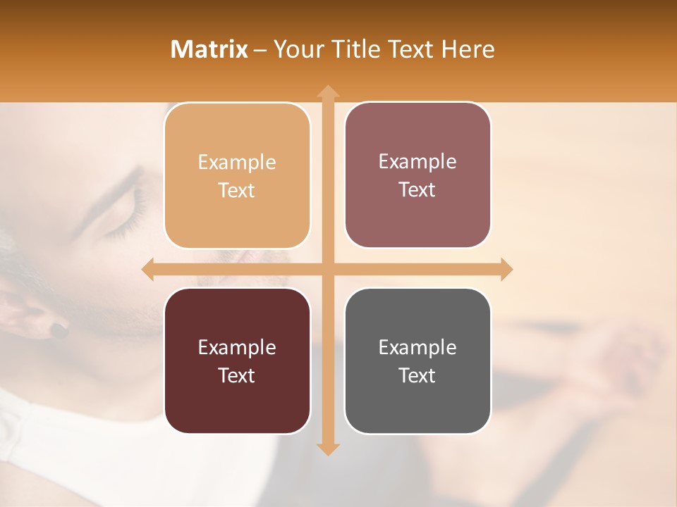 A Man Sitting On The Floor With His Eyes Closed PowerPoint Template