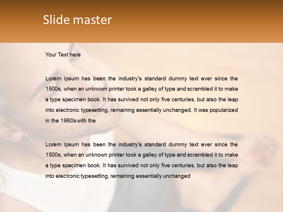 A Man Sitting On The Floor With His Eyes Closed PowerPoint Template