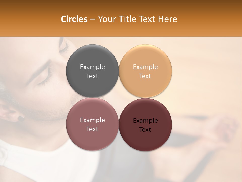 A Man Sitting On The Floor With His Eyes Closed PowerPoint Template