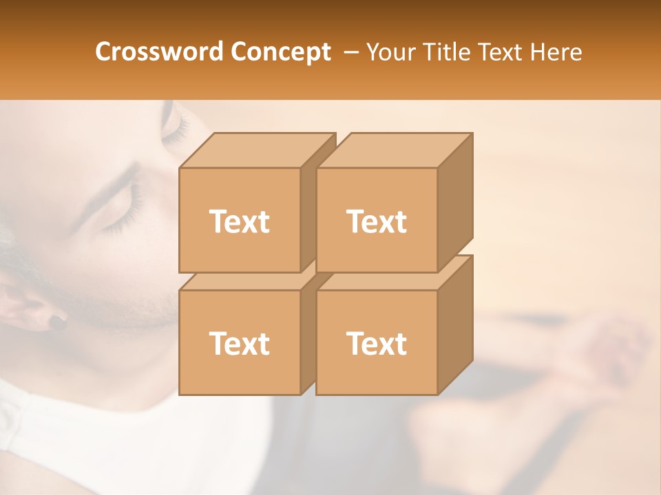 A Man Sitting On The Floor With His Eyes Closed PowerPoint Template