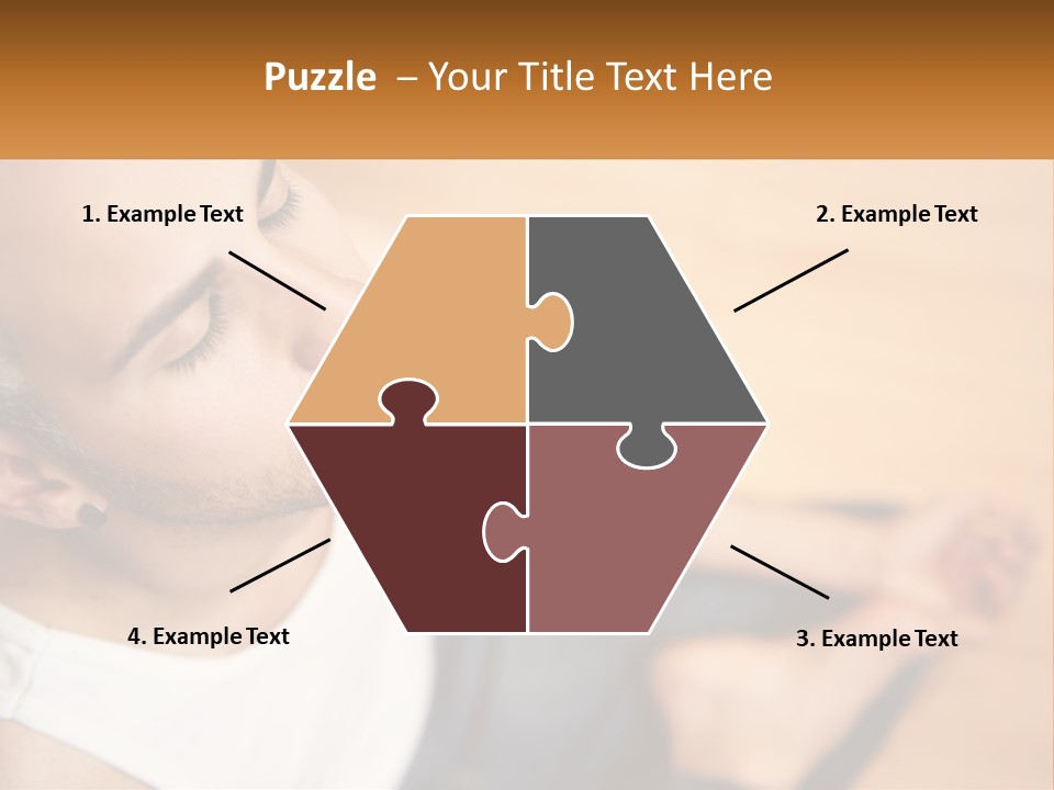 A Man Sitting On The Floor With His Eyes Closed PowerPoint Template