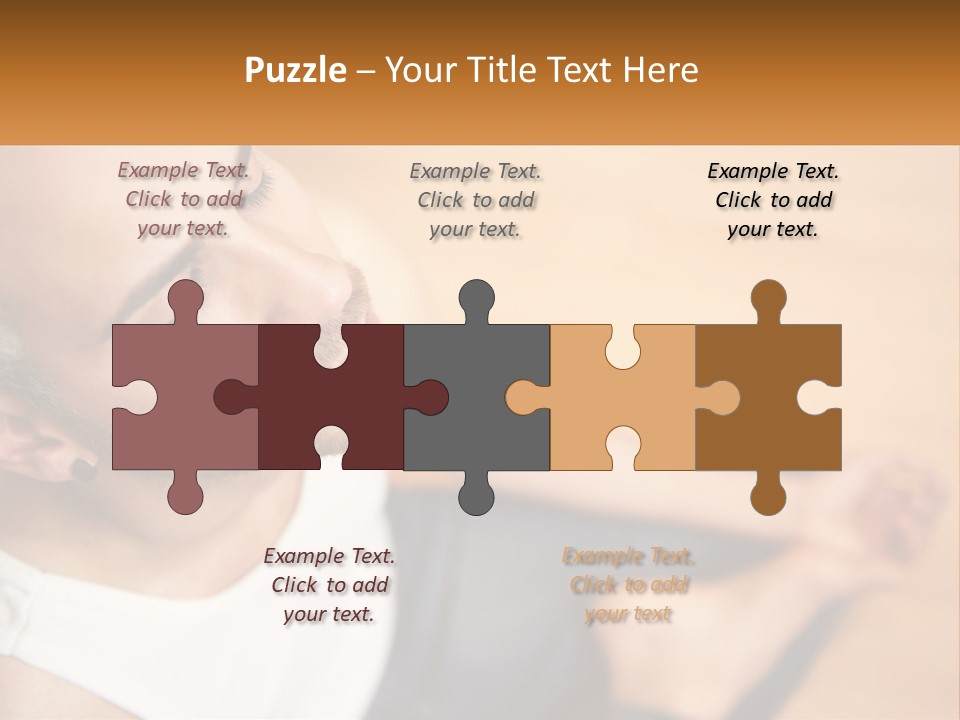 A Man Sitting On The Floor With His Eyes Closed PowerPoint Template