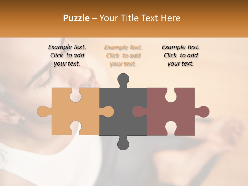 A Man Sitting On The Floor With His Eyes Closed PowerPoint Template