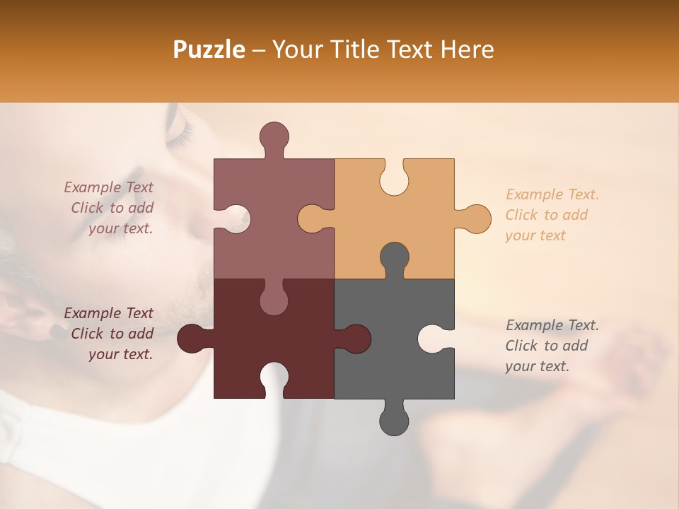 A Man Sitting On The Floor With His Eyes Closed PowerPoint Template