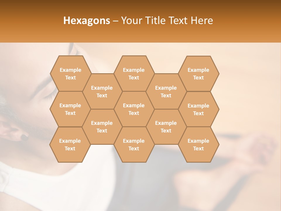 A Man Sitting On The Floor With His Eyes Closed PowerPoint Template