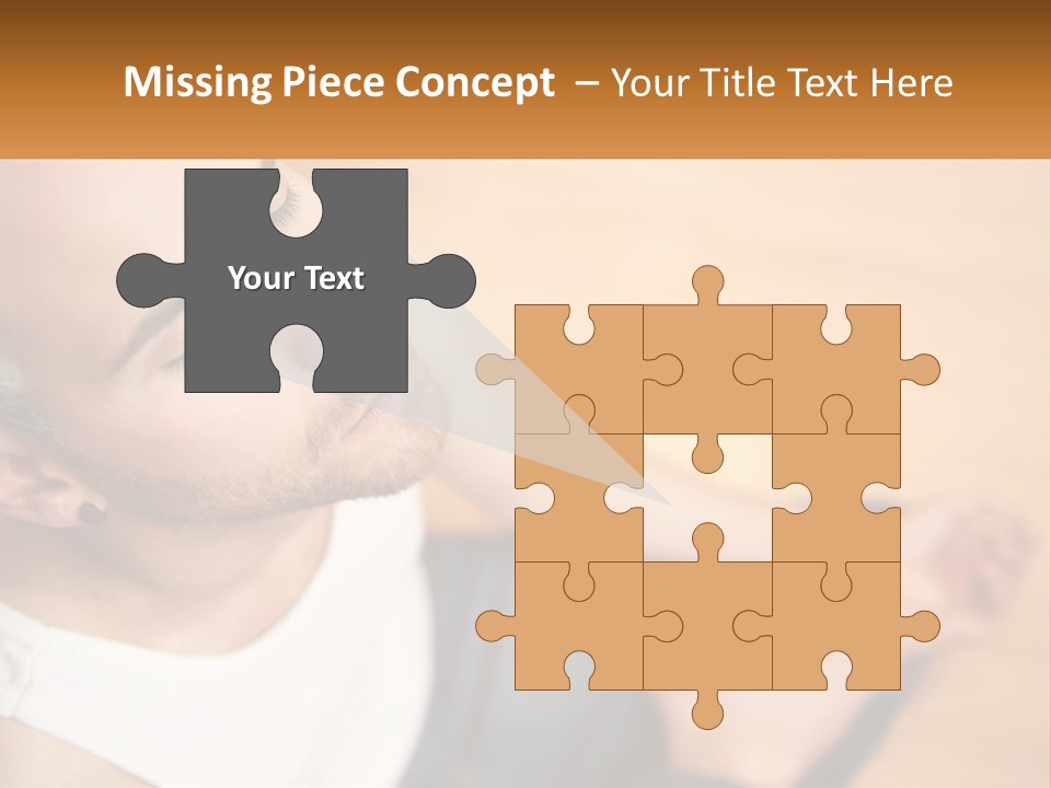 A Man Sitting On The Floor With His Eyes Closed PowerPoint Template