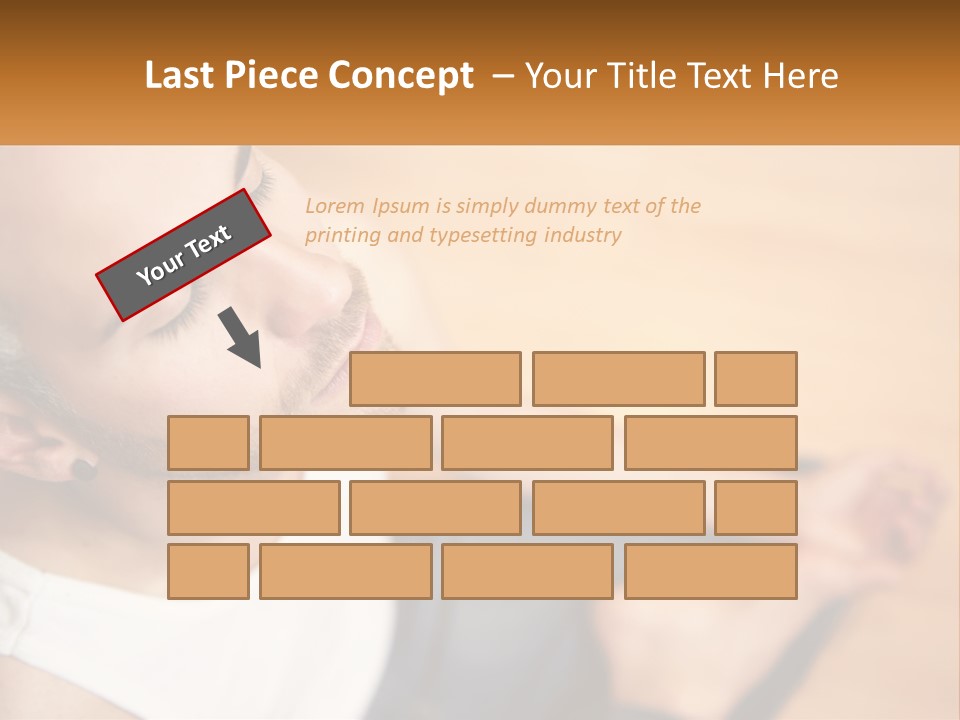 A Man Sitting On The Floor With His Eyes Closed PowerPoint Template