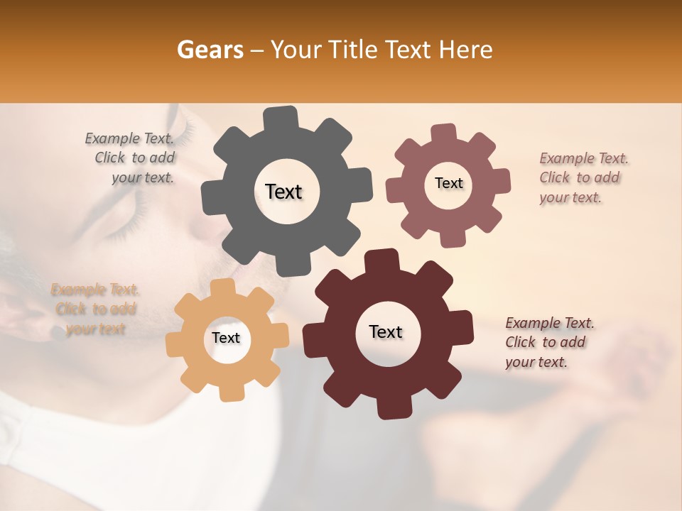 A Man Sitting On The Floor With His Eyes Closed PowerPoint Template