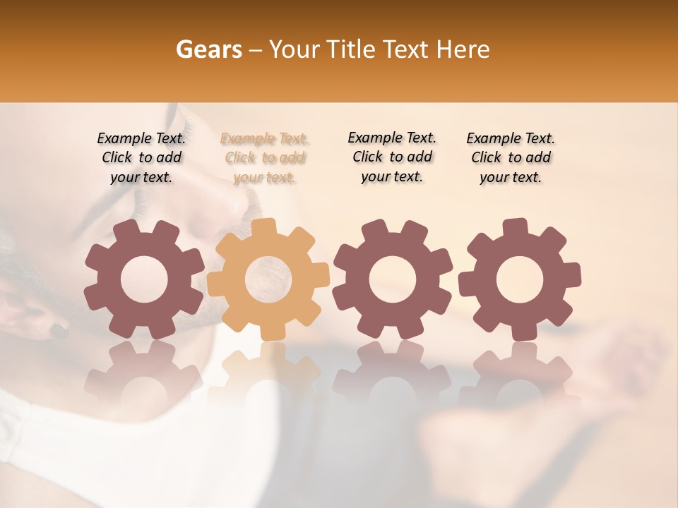 A Man Sitting On The Floor With His Eyes Closed PowerPoint Template