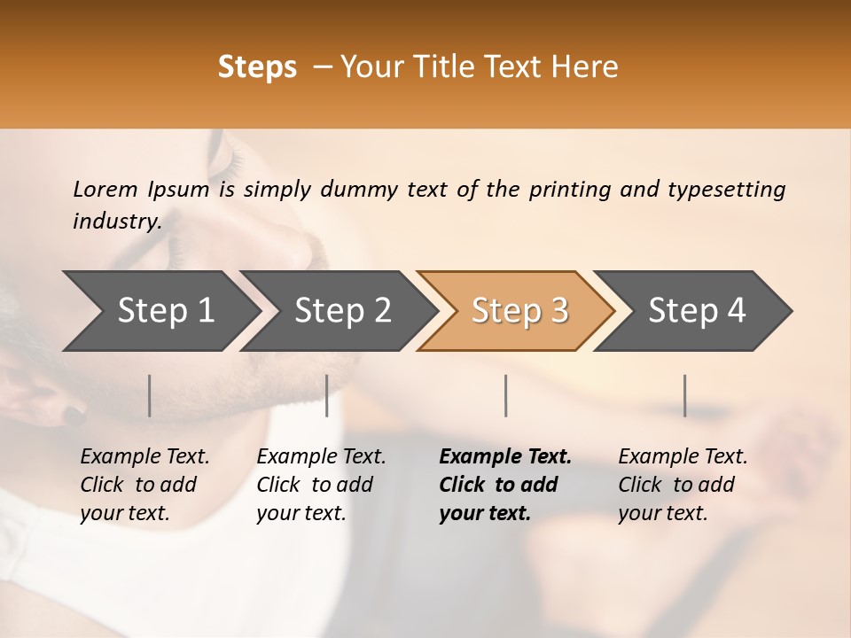 A Man Sitting On The Floor With His Eyes Closed PowerPoint Template