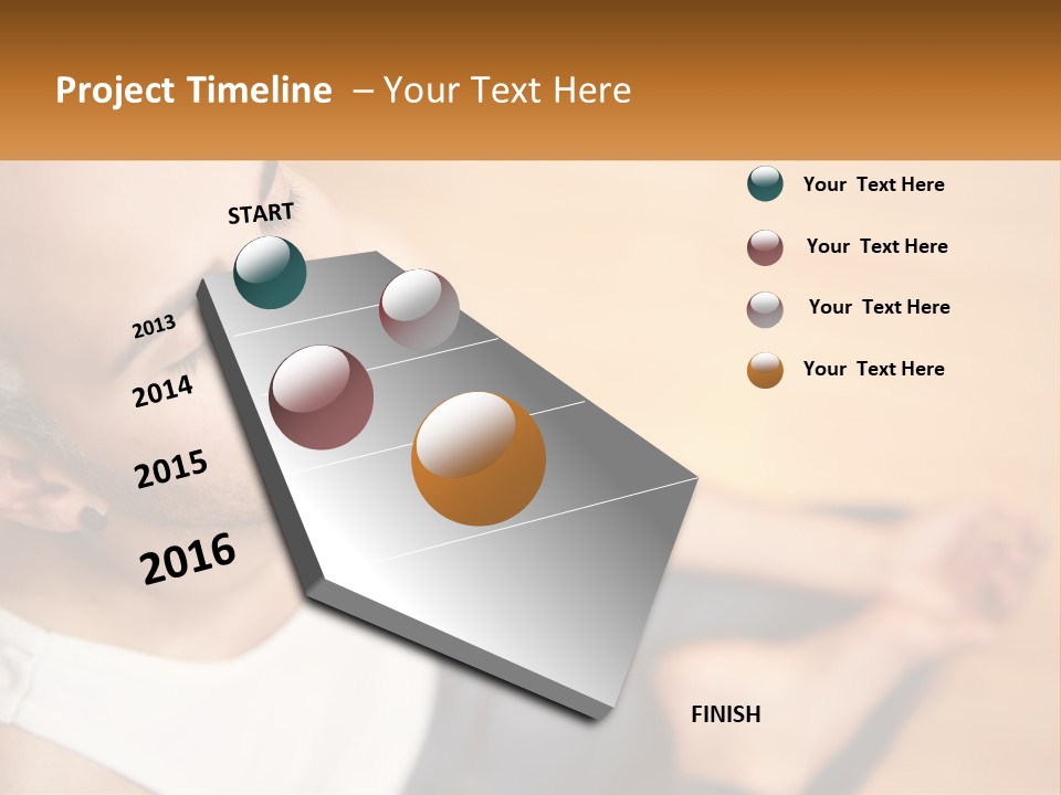 A Man Sitting On The Floor With His Eyes Closed PowerPoint Template