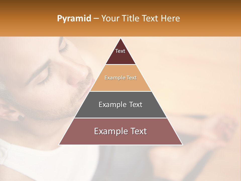 A Man Sitting On The Floor With His Eyes Closed PowerPoint Template