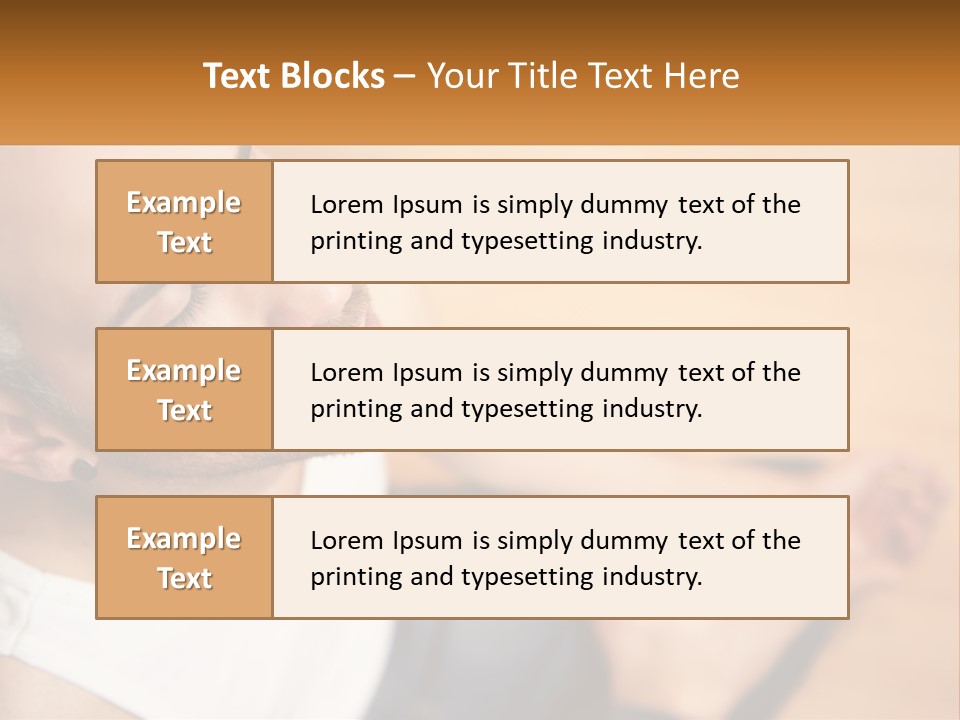 A Man Sitting On The Floor With His Eyes Closed PowerPoint Template