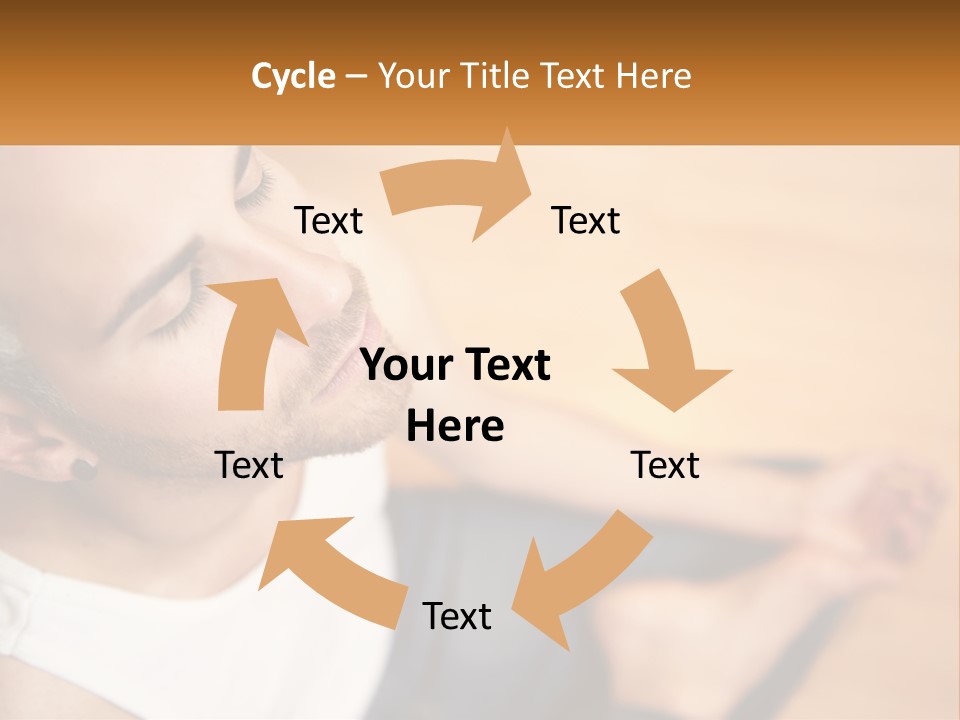 A Man Sitting On The Floor With His Eyes Closed PowerPoint Template