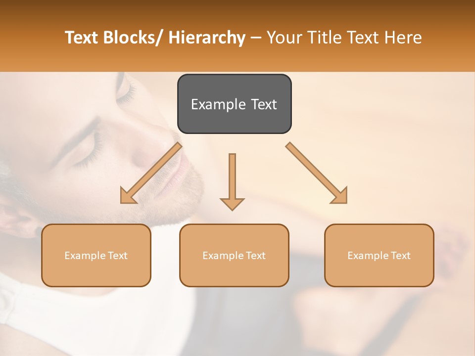 A Man Sitting On The Floor With His Eyes Closed PowerPoint Template